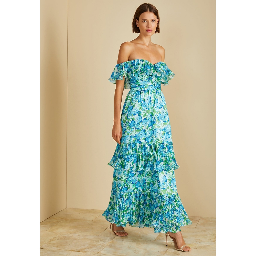 Floral Off-Shoulder Maxi Dress